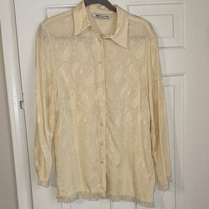 Zara Paisley Button Down